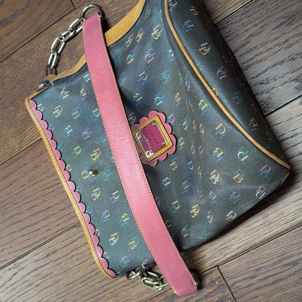 Dooney & Bourke - RARE Y2K 'It Girl' Rainbow Monogram Bucket Bag - Picture 12 of 13